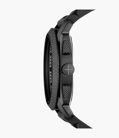Fossil Machine Chronograph Black Silicone Watch - FS4487