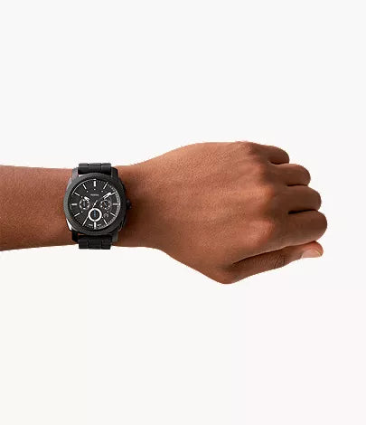 Fossil Machine Chronograph Black Silicone Watch - FS4487