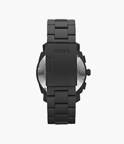 Fossil Machine Mid-Size Chronograph Black Stainless Steel Watch - FS4682